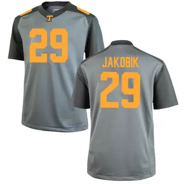 Men's Replica Jack-Henry Jakobik Tennessee Volunteers College Jersey - Gray